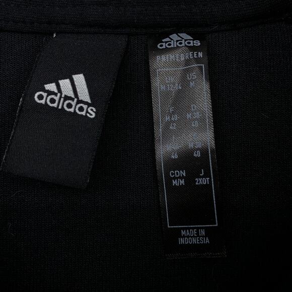 Adidas Full Zip Hoodie Sweatshirt Womens Size Medium Black White - Picture 5 of 6